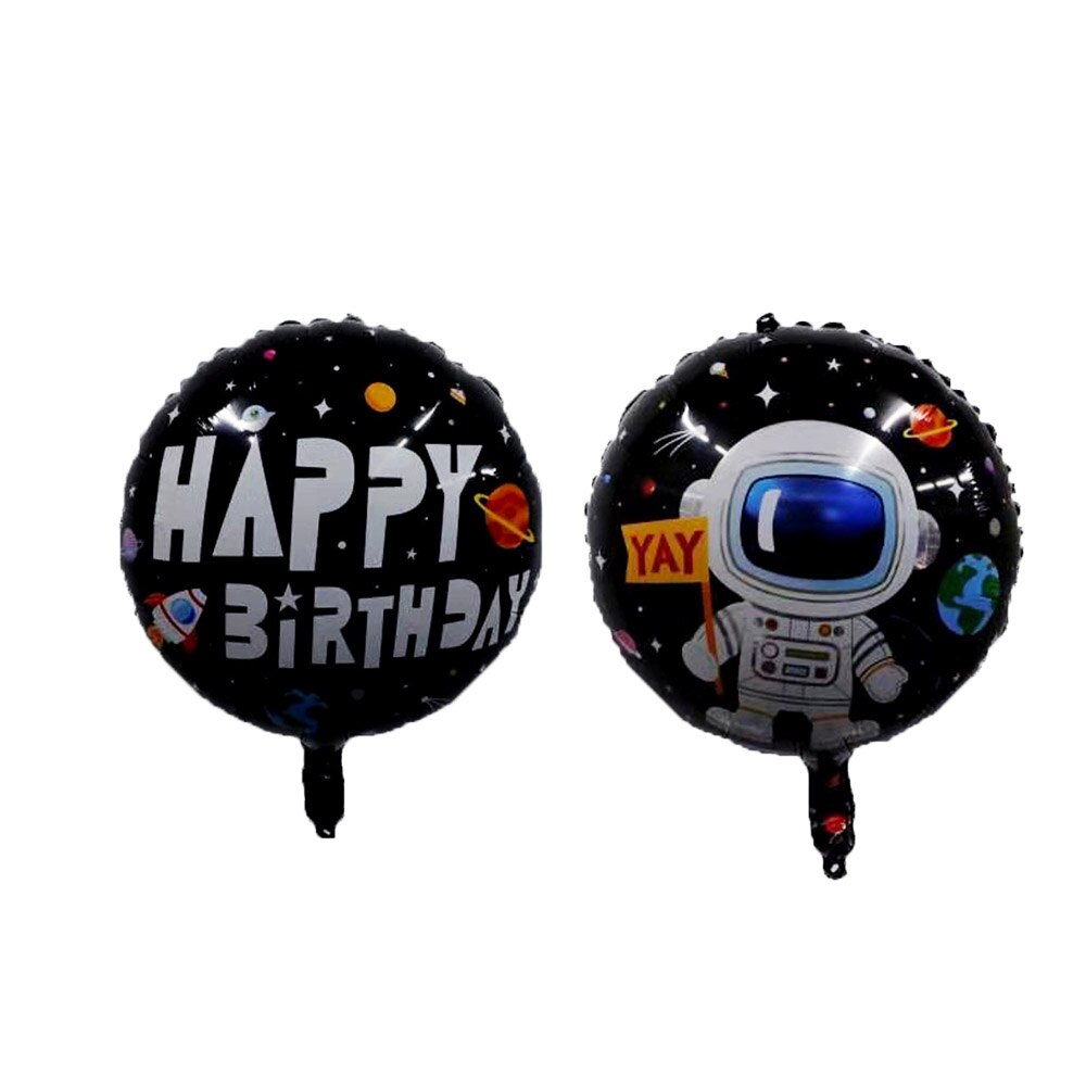 1pc space astronaut birthday party decorations kids birthday anniversary scene decoration balloons black background orb: Default Title
