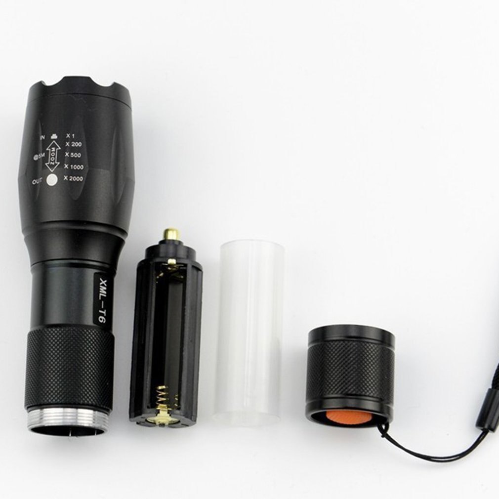 led rechargeable flashlight A100 aluminum alloy outdoor glare flashlight T6 flashlight (without battery charger)