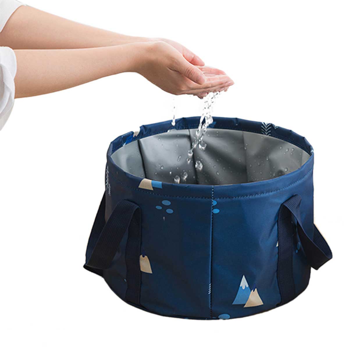 Draagbare opvouwbare emmer, voetbad, wasbak, groente opbergzak, multifunctioneel, buiten, reizen, kamperen, vissen, emmer