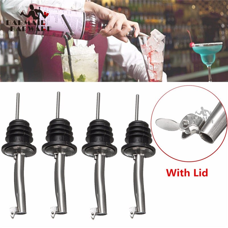 1 st. /4 st. wijnfles schenktuit stop roestvrij staal wijn sterke drank schenktuit vrij stromende wijnfles schenktuit stop