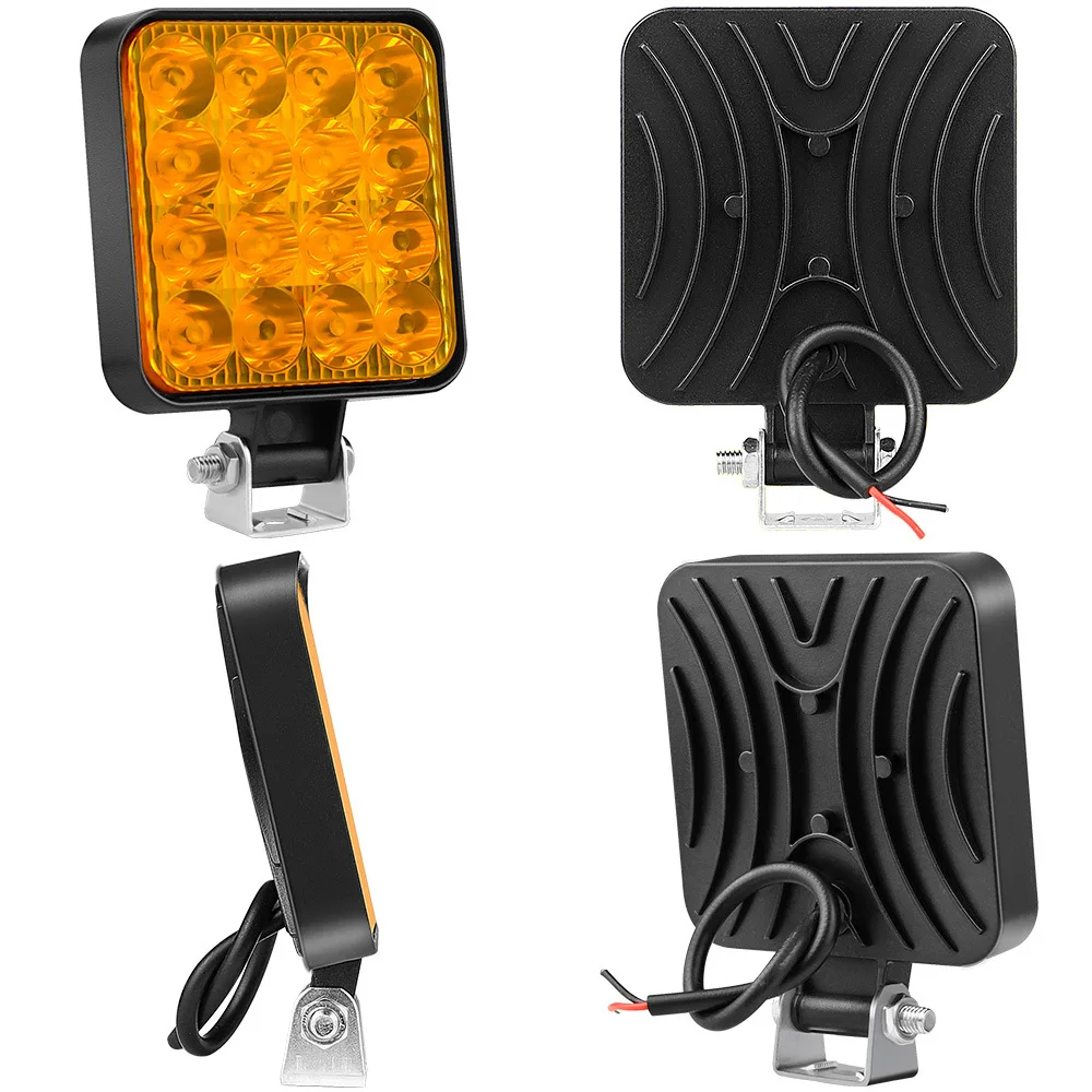48w 16 . led højintensitets støvtæt arbejdslygte spotlight lastbil offroad traktor  ip65 stk. vandtæt 1200lm 12v 24v led arbejdslygte