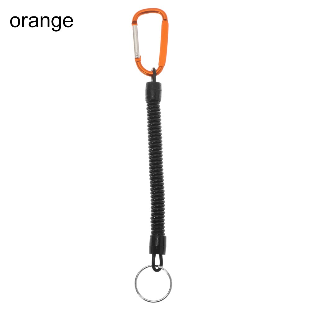 Uitschuifbare Beveiliging Sleutelhanger Houder Veiligheid Coil Karabijnhaak Touw Vissen Gereedschap Tangen Touwen Riemclip Haak Voor Camping Varen: orange