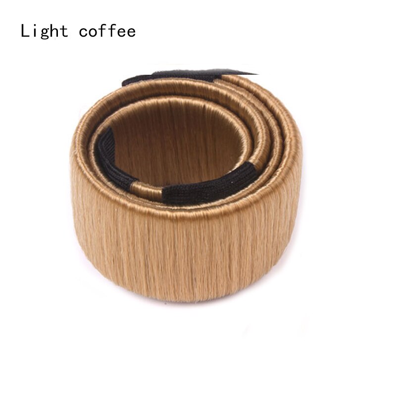 Moño mágico para hacer moños en el pelo para niña y mujer, máquina para hacer moños de Donut rápido y fácil, moño francés artesanal, 3 uds.: Light coffee