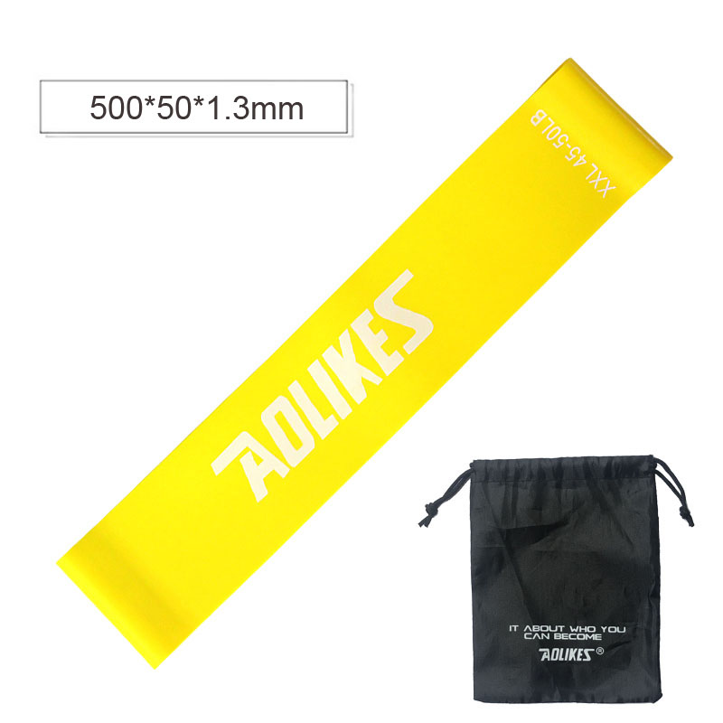 AOLIKES-banda de resistencia de látex Natural para entrenamiento de fuerza, bandas de goma para CrossFit, 1 unidad, 6 niveles disponibles: Yellow