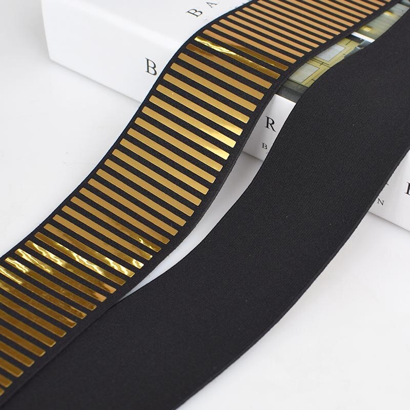 Goud Pailletten Elastische Band Kledingstuk Broek Reflecterende Stretch Elastische Omboordsels Linten Zachte Riemspanning Rubberen Band