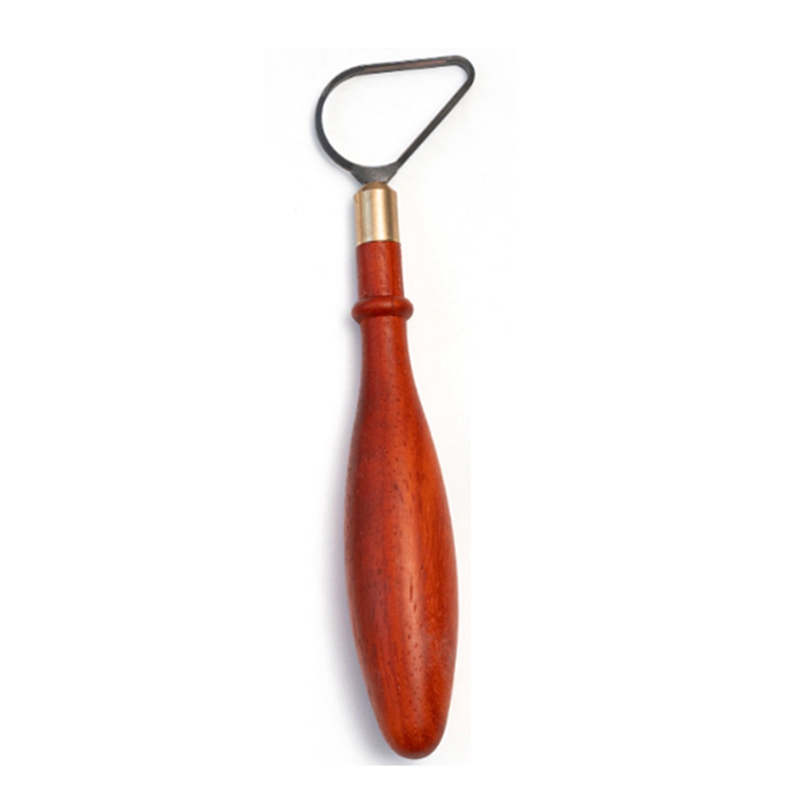 Herramientas de reparación de cerámica, cuchillo de anillo de textura de acero de tungsteno, escultura de cerámica DIY, herramientas de tallado de textura de raspado: Transparente