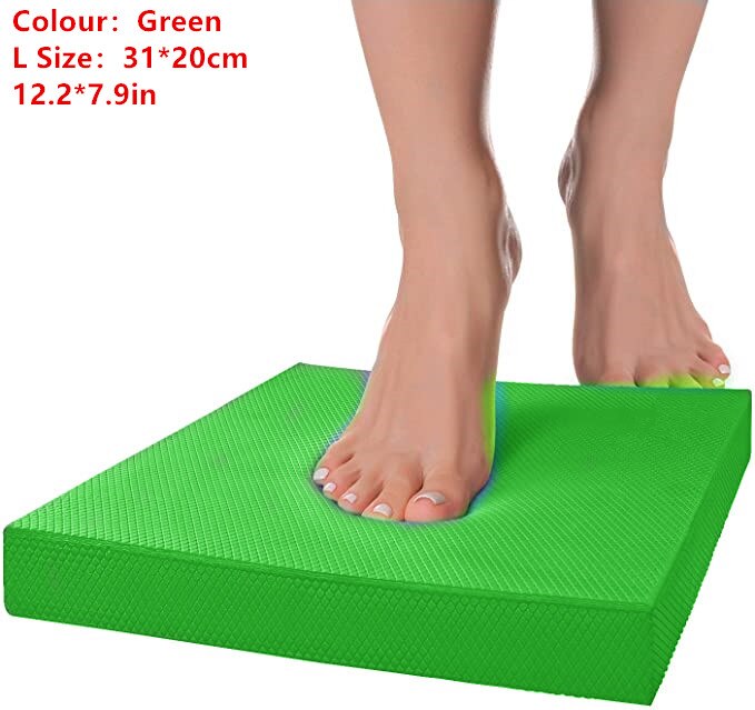 Sanft Gleichgewicht Pad TPE Yoga matt Schaum ÜSpund Pad Dicken Gleichgewicht Kissen Fitness Yoga Pilates Gleichgewicht Gremium für Physikalische Therapie: L Grün