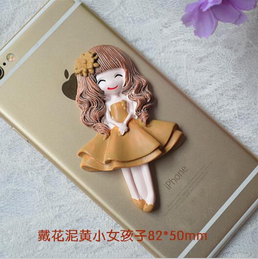 Cabochon de résine dessin animé filles | 1 pièce, grand Cabochon plat, Figurine Scrapbook, accessoires de décoration pour enfants, embellissements de téléphone bricolage: 2