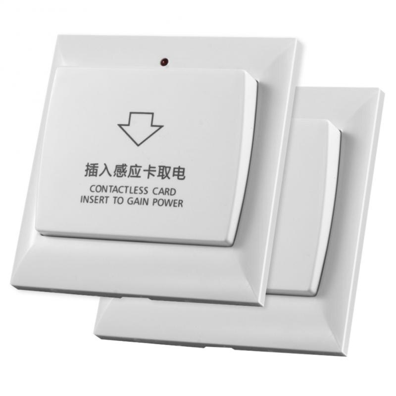 Hotel Magnetic Card Switch White Smart Insert Switch Energy Saving Switch Insert Key Power Socket Hotel Improvement: 2pc