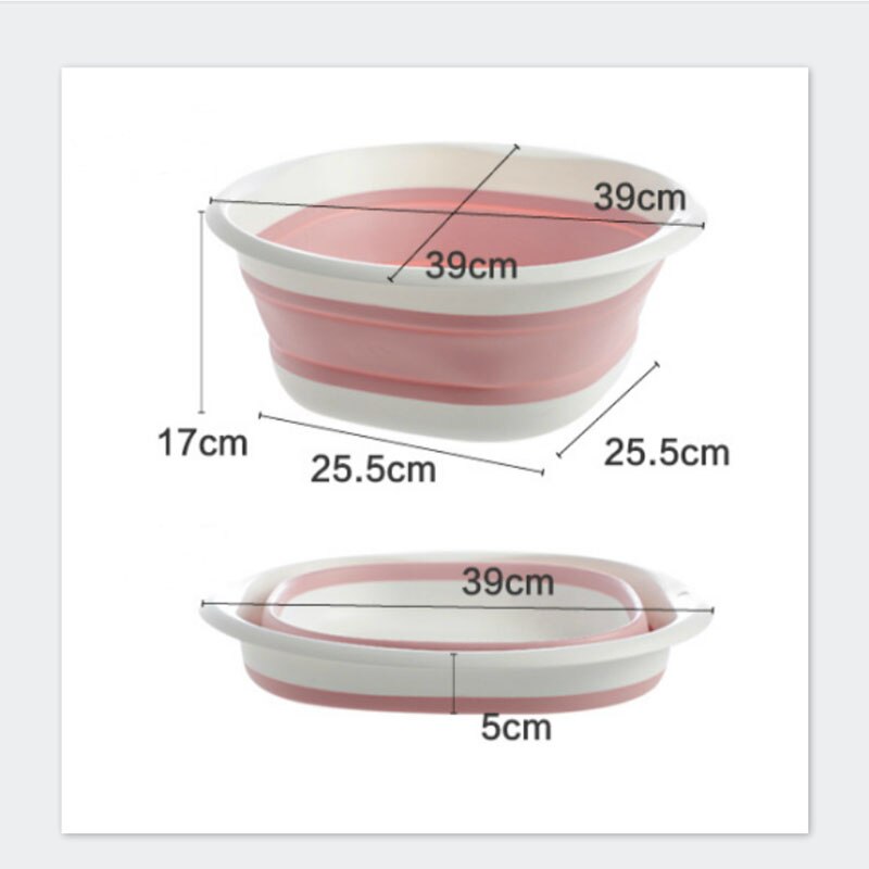 Folding Portable Wash Basins Bathroom Kitchen AccessoriesTravel Folding Wash Basin YS-01: big Pink