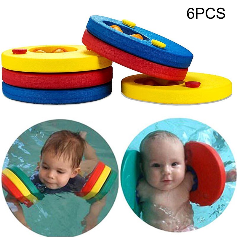 Conjunto de 6 uds. De discos flotantes para bebé, brazo de natación, para aprender natación