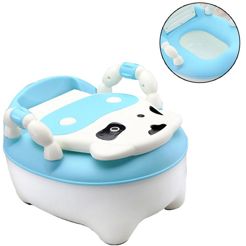 Orinal portátil de viaje para bebé, orinal de entrenamiento para bebé, para guardería, asiento de inodoro para Urina: Blue No mat