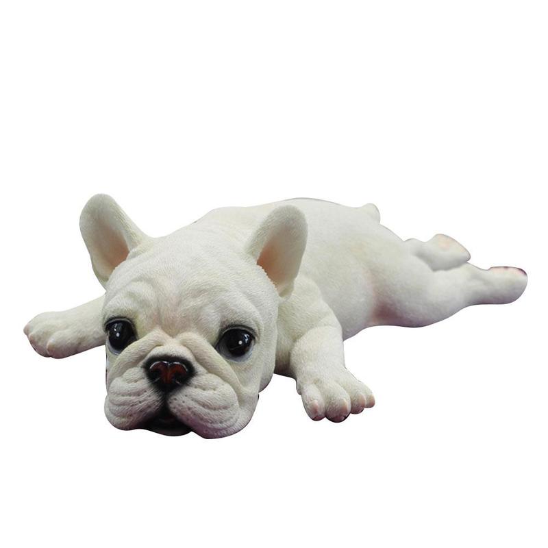 Perro Bulldog francés de imitación, juguete de resina, sala de estar Decoración Para, escritorio, jardín, Q0V8: C