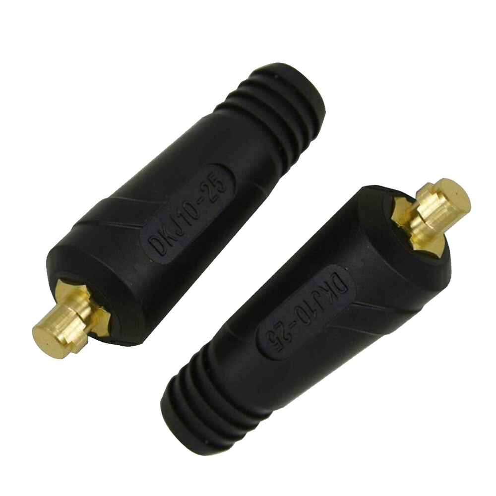2 stk tig svejsekabel panel stik-stik dkj 10-25 200 amp hurtig montering svejsemaskine stikdåse