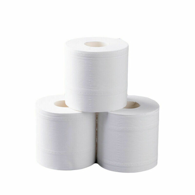 US Soft Paper 4 Rolls 3-Ply Toilet Paper Bath Tissue Bathroom Kitchen Household Soft Luxury Bathroom Strong Paper