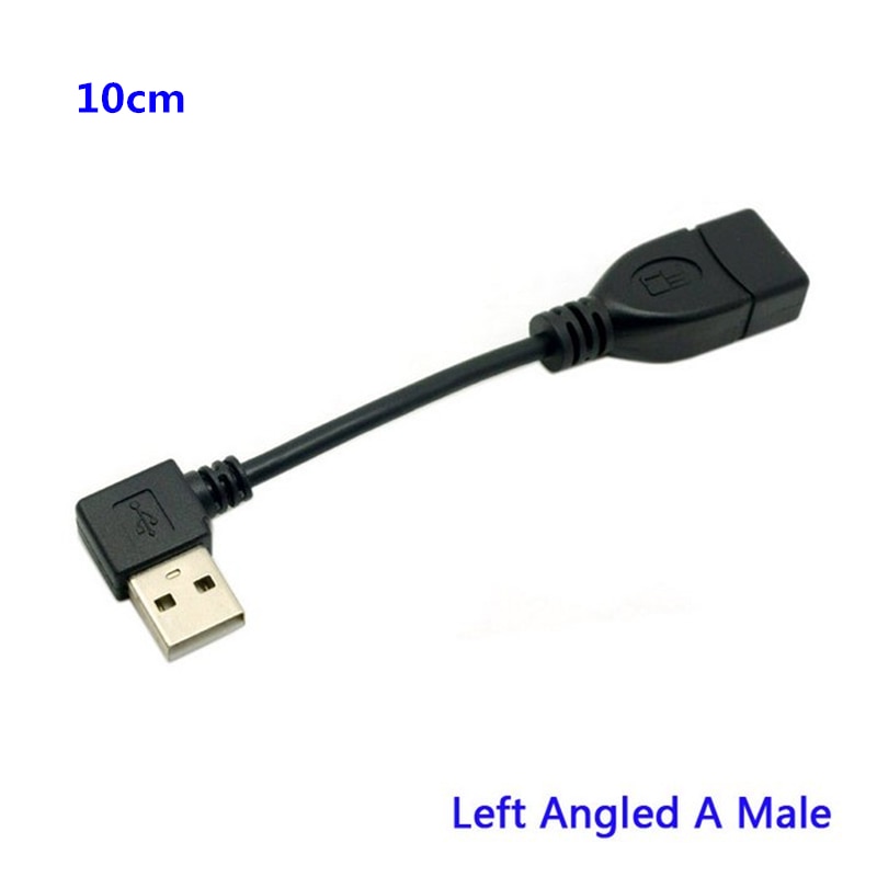 10Cm 20Cm 40Cm USB2.0 Kabel Usb Man-vrouw Verlengkabel 90 Graden Schuine