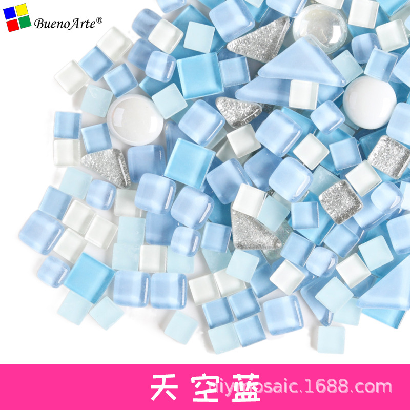 Mosaic DIY Material Irregular Small Particle Color Decal Crystal Glass Tile Small Patch Glass Mirror Mosaic Tiles: 7