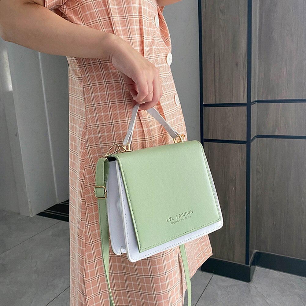 Mulheres simples crossbody sacos 2020 hit color totes alça superior do plutônio simples quadrado bolsa de ombro senhoras meninas saco de compras diário