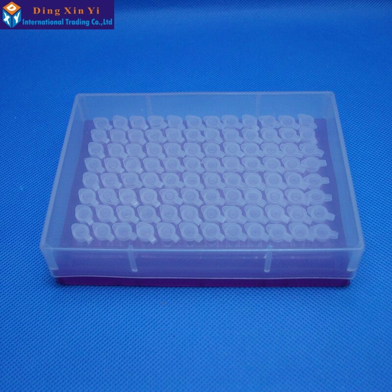 0.2ML/96 vents Centrifuge Tubes stand box + 96PCS 0.2ML centrifuge tubes