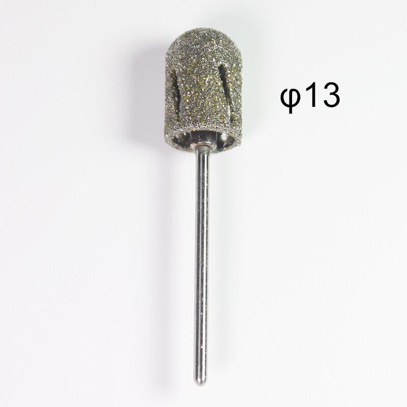 Pedicure Drill Bits Diamond Drill Bit Rotary Burr Foot Callus Cuticle Remove Grinding Clean Manicure Tools Feet Care Accessories: 13mm