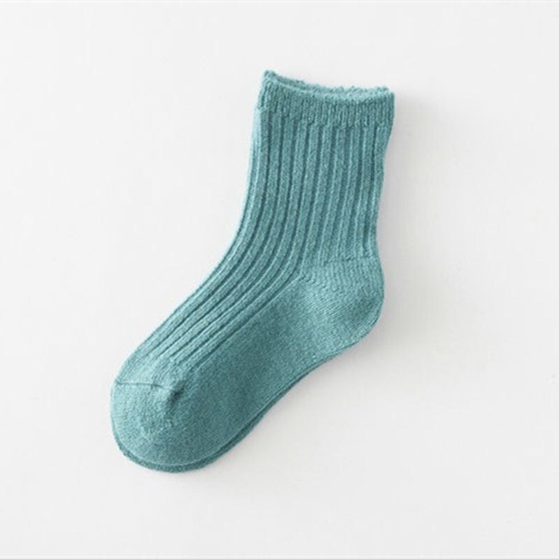 Chaussettes chaudes en laine pour enfants de 1 à 3 ans, fille et garçon, couleur unie, hiver paires/lot