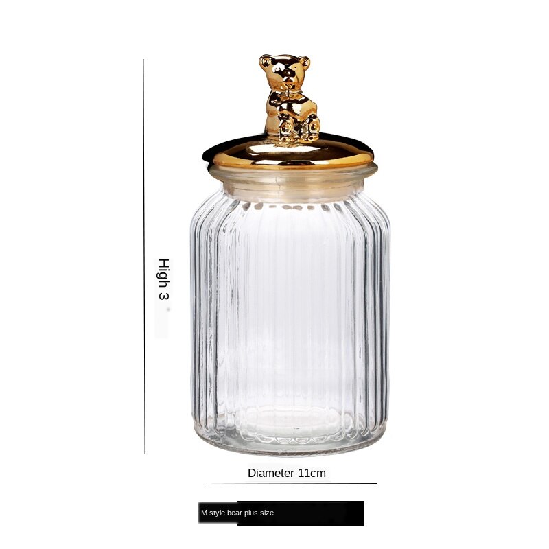 Réservoir de stockage scellé plaqué or de style européen, pot de lait en poudre pour bébé, matériau en verre, caddie à thé, café, boîte de rangement, ZL866: Colour 13