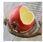 Forma original de fruta, copa de pájaro para alimentación, alimentador de aves de corral para jardín, alimentadores de mascotas, contenedor de comida, cuencos para beber, alimentador para pájaros: pomegranate