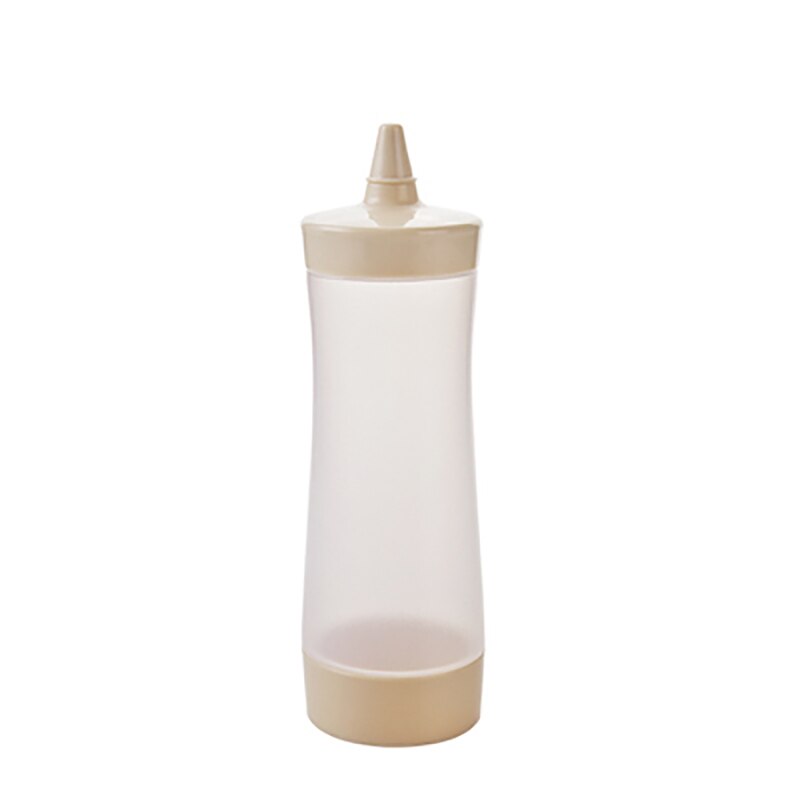 Salat Melken Flasche Kunststoff Salat Senf Küche Zubehör Soße quetschen Bequem Silikon Milch Flasche Gewürz Werkzeug: Beige
