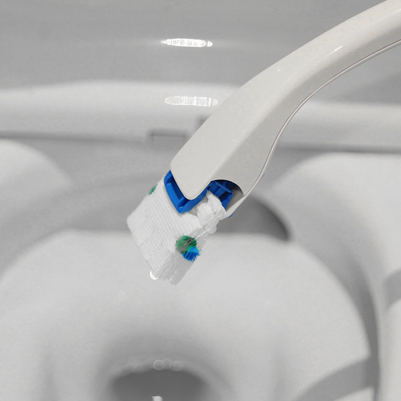 Med vaskemiddel engangs toalettbørste japansk stil ingen døde hjørner utskiftbart toalettbørstehode engangs med toalettbørste