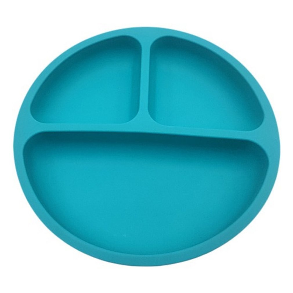 Plato de comedor de silicona para bebé sin BPA, vajilla para el almuerzo con cara sonriente encantadora, platos de frutas de cocina, platos de comida para niños, platos de cena: 3