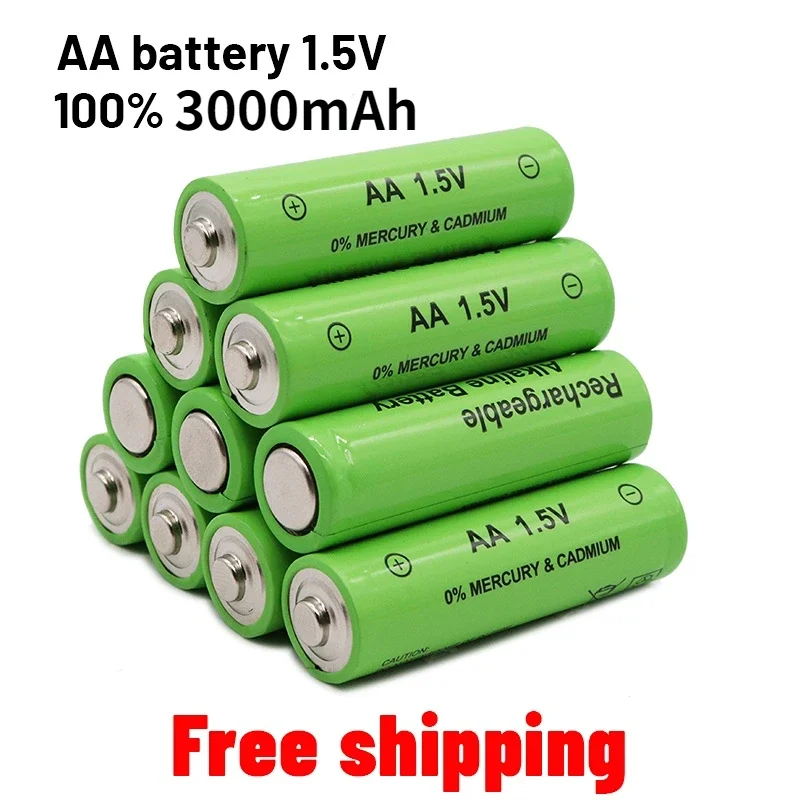 1-60pcs AA Battery 3000 MAh Rechargeable Battery NI-MH 1.5 V AA Battery for Clocks, Mice, Computers, Toys Etc.