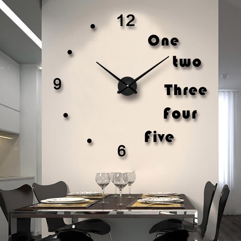 3D Moderne Wanduhr Aufkleber DIY Acryl Spiegel Schweigen Zauberstab Uhren Selbstklebende Wohnzimmer Wanduhr Wohnkultur