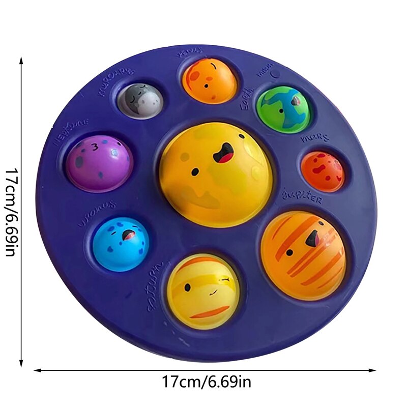 Mini simulazione Planet Fidget Toy semplice fossetta sensoriale Fidget giocattoli Kawaii colore Simpl Dimmer spremere allevia lo Stress ansia giocattolo