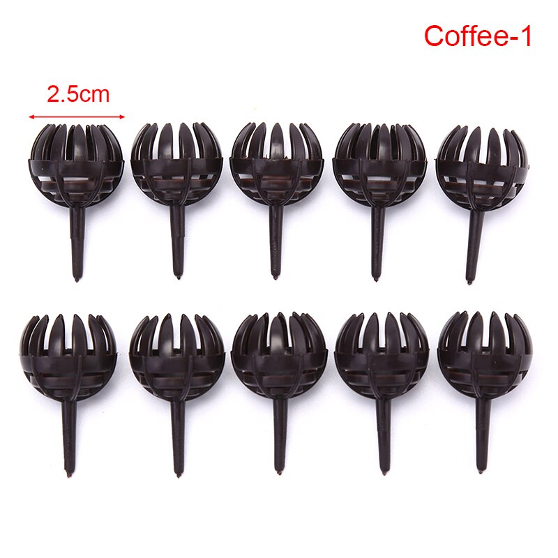 10Pcs/lot Automatic Fertilizer Plastic Baskets Planting Bonsai Tool Garden Supplies 2 Sizes: 2.5cm coffee