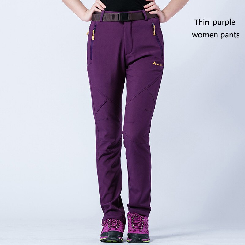 Le donne sottili pantaloni da trekking impermeabili antivento pantaloni outdoor primavera per il Campeggio Arrampicata Sci Pantaloni Da Trekking: Viola / M