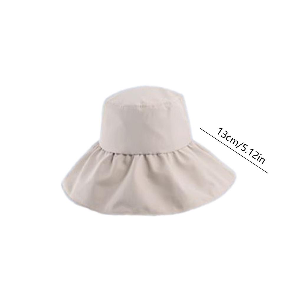 Beach Sun Visors Foldable Sun Protection Hat For Women Summer Wide Brim Hats Breathable For Seaside Swimming Pool: Beige