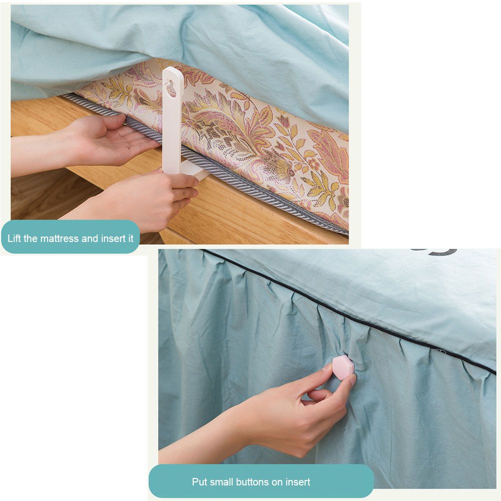Housse de couette Invisible avec Clip, 4 pièces, couverture de couette simple, drap de lit domestique fixe antidérapant, angle de couverture fixe, boucle fixe sans aiguille