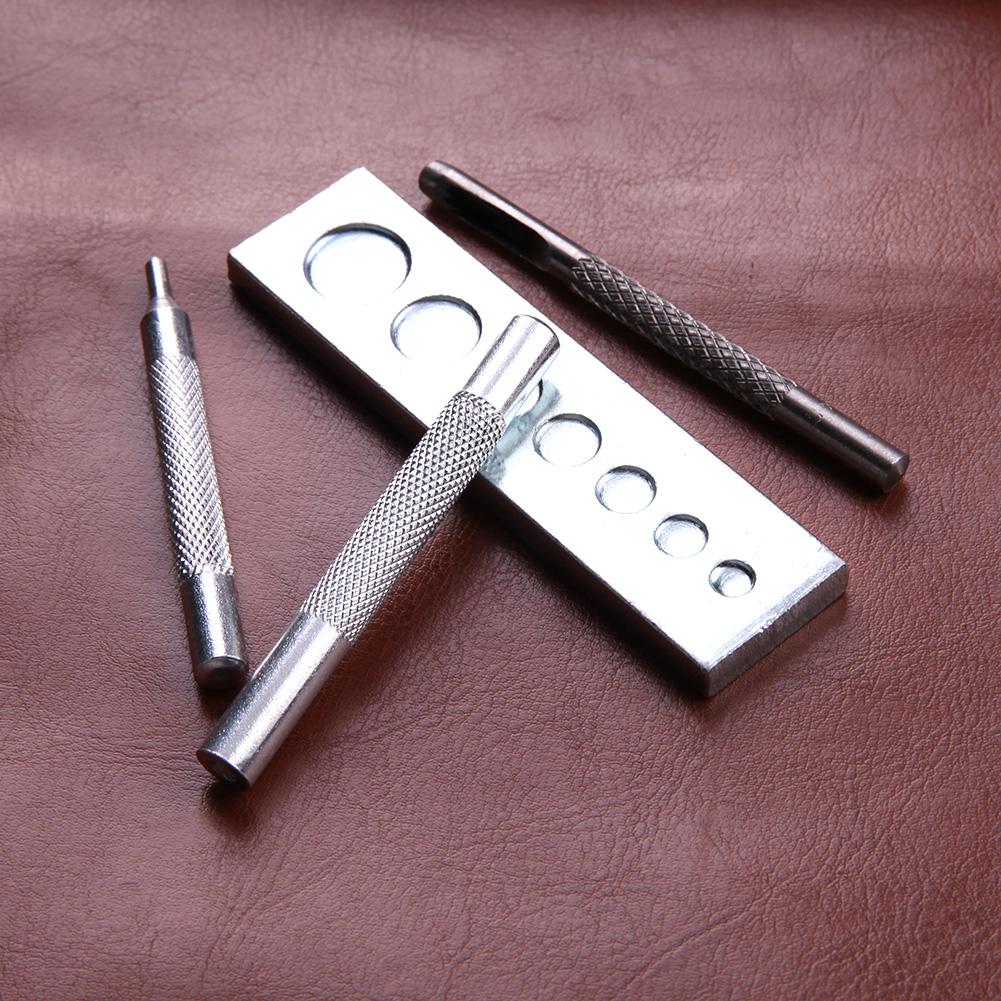 12/11pcs DIY Leather Tool Die Punch Hole Snap Rivet Fastener Buttons Installation Tool Kit For Leather Handicrafts Accessories