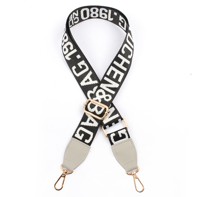 3,8 cm breit tasche strap gürtel Schulter gurt stoff Englisch buchstaben druck einstellbare 88 ~ 140cm dame taschen DIY zubehör