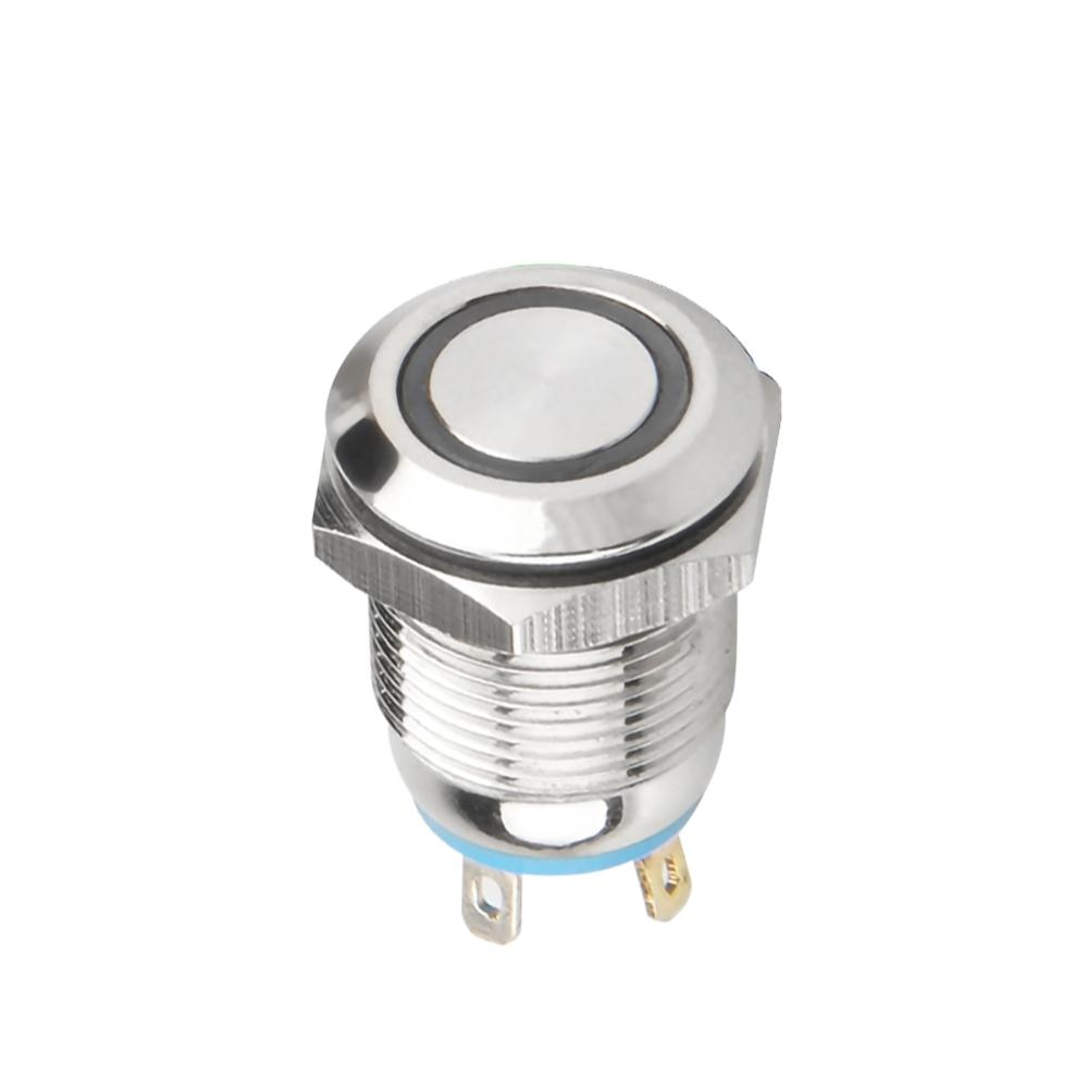 16mm Waterproof Engine Button Switch LED Light SelfLocking Car Engine