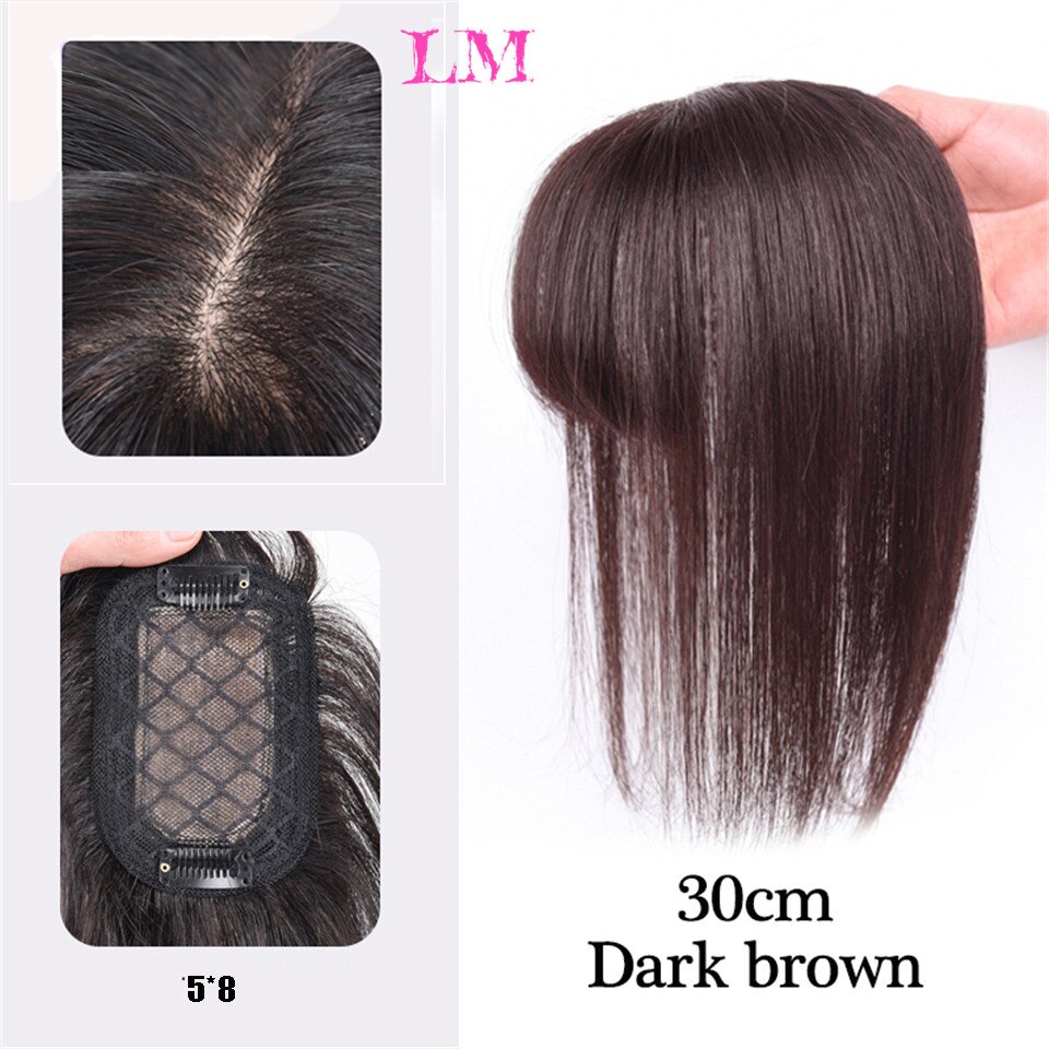 Lm franja invisível cabeça sem emenda cabelo ondinha de água cabelo ar franja cabeça sobrecarga natural invisível substituição capa cabelo branco: BF20-30-2-33