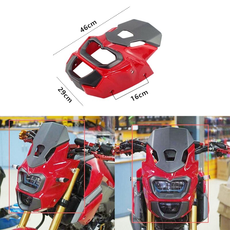 Motorcycle Front Fairing Windshield Cover – Matte Black ABS, Compatible With Honda Rebel 300/500/1100 2020-2023
