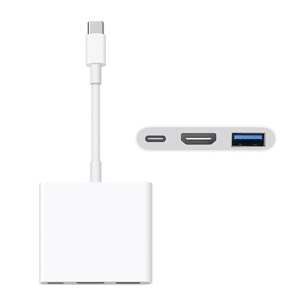 Ekte til eple usb-c digital av multiport adapter  mj1 k 2er/ a hdmi-kompatibel usb 3.1 type-c hannkontakt til vga / usb 3.0