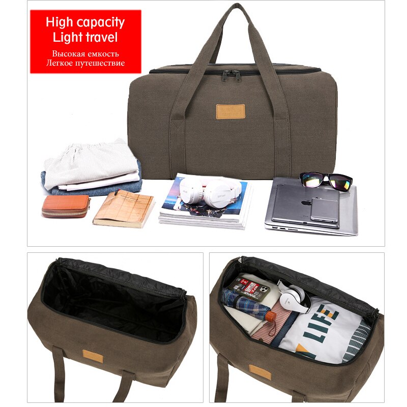 MARKROYAL-bolsas de viaje de lona para hombre, bolso de viaje de gran capacidad,