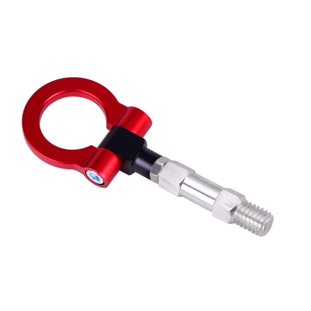 CNC Machine Aluminum Towing Hook Ring Kit On Tow Hook Eye Towing Colorful JDM Style For BMW 3/4/5 Series RS-TH008-12: Red