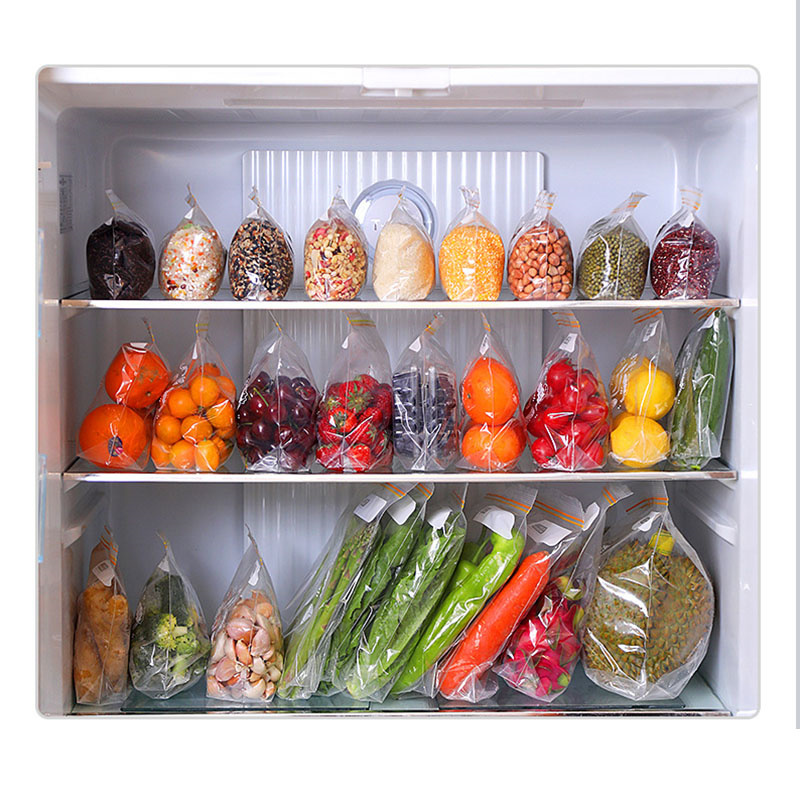 Reusable Fresh-Keeping Zipper Bag Food Plastic Bag Vegetable Fruit Storage Freezing Leakproof Sealed Bags Kitchen Accessories
