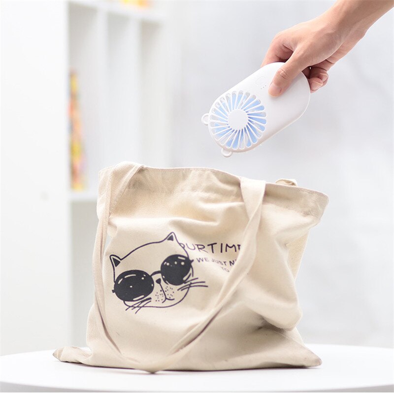 Usb-gränssnitt mini elektrisk bärbar hålla små fläktar originalitet leksaker student utomhus bärbar liten elektrisk elektrisk fläkt