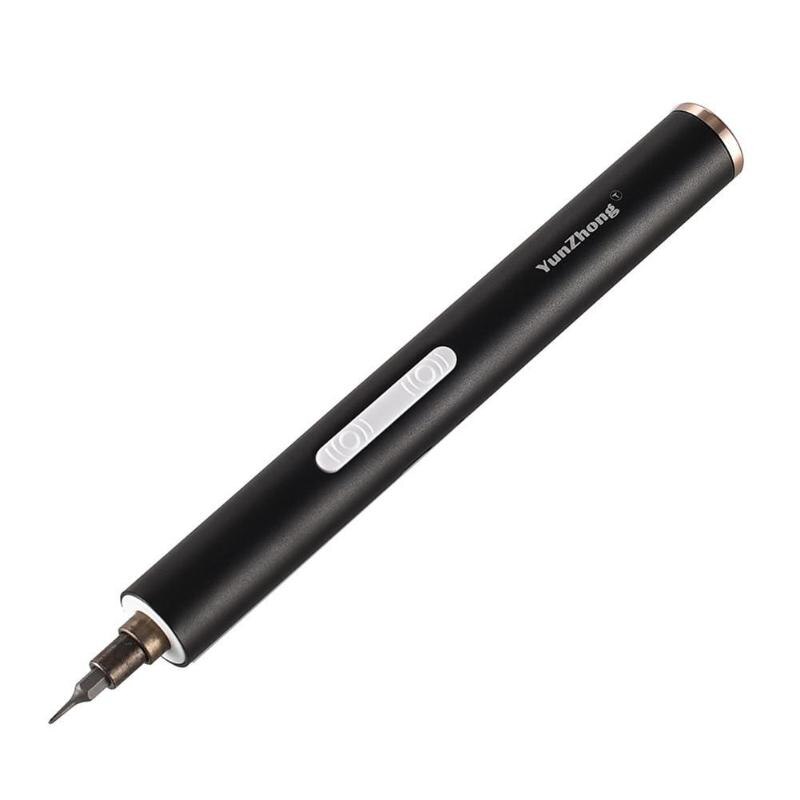 Mini Alloy Rechargeable Cordless Electric Screwdriver Computer Mobile Phone Laptop Repair Tool Electric Screwdrivers: Black