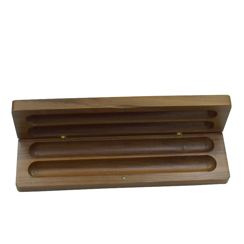 La naturaleza nogal caja de madera para bolígrafo plumas caja de almacenamiento titular contenedor de la oficina de la escuela suministros
