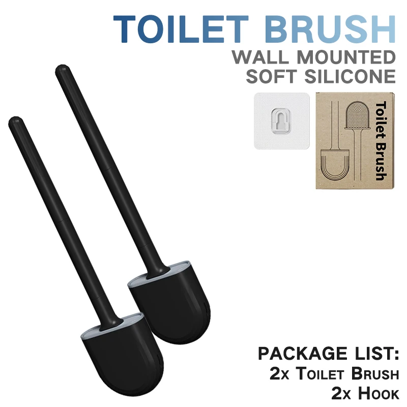 Wc Pinsel Silikon Wc Reinigung Pinsel Wand Montiert Wc Reiniger Besen Set Moderne WC Kit Schönheit Bad Zubehör: Lila